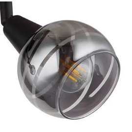 Trango 3-flg. 1010-35SD Schwarz-Optik schwenkbar *WOW* inkl. 3x 3-Stufen dimmbar LED-Leuchtmittel 3000K warmweiß Deckenlampe mit Design rauchigen Glasschirmen Wohnzimmer Deckenstrahler