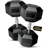 HQ Germany® Hexagon Hanteln 30kg 2 Stück | Geruchsarm, ±1,5% Gewichtstoleranz | 30kg Hantel, 30 kg hanteln 2er Set, Kurzhantel, Dumbbell, 30 Kilo Hantel Set, Hantelset Hexagon