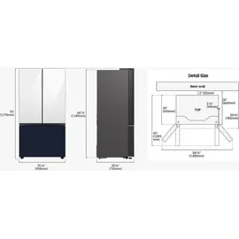 Samsung RF24BB620EB1EF French Door (674 l, 1778 mm hoch, Schwarz)