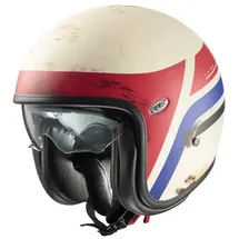 Premier Helmets Vintage K8 Bm 22.06 Jethelm Matt Weiß/Rot/Blau l