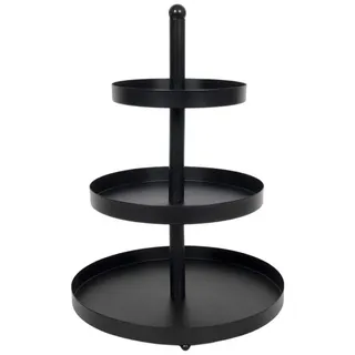 None Etagere 3-laags metaal zwart ø25x35cm fcb