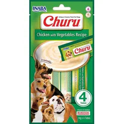 INABA DOG Churu Huhn mit Gemüse 4x14g