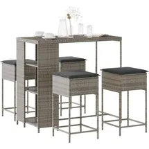 vidaXL Gartenbar-Set 5-tlg. Grau