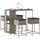 vidaXL Gartenbar-Set 5-tlg. Grau