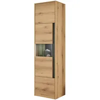 Furn.design Vitrine in Evoke Eiche und grau Vitrinenschrank 50