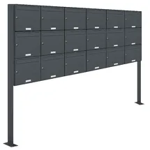 AL Briefkastensysteme AL 18 Fach Anthrazit Grau