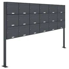AL Briefkastensysteme AL 18 Fach Anthrazit Grau