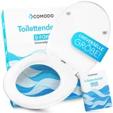 COMODO Toilettendeckel mit Absenkautomatik & Quick Release - Antibakterieller Klodeckel in O Form - Universeller WC Sitz aus Duroplast - Klobrille inkl. Montagezubehör