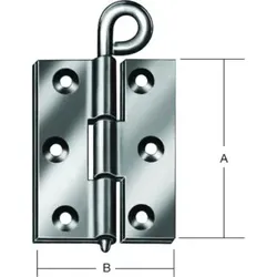 VORMANN Kulissenscharnier B60xH60mm geschlagen blank