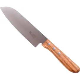 Windmühlenmesser Santoku Kochmesser 18 cm Braun