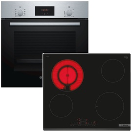 Bosch Einbau-Backofen mit Glaskeramikkochfeld autark 60 cm Teleskopauszug neu