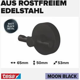 Tesa Moon Bademantelhaken Matt Schwarz