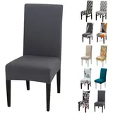 Pair 6er-set Stuhlhussen, Universell, Dehnbar, Modern, Grau