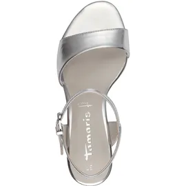 TAMARIS SANDALETTE für Damen, silber, Größe 40 EU