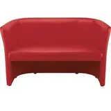 NOWY STYL 2-Sitzer Sofa Club Duo rot Kunstleder, 1 St.