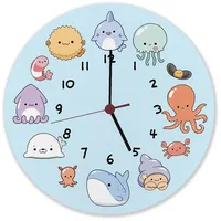 Speecheese Jelly & Friends Kinderuhr mit süßen Meerestieren Wanduhr