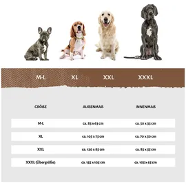 Knuffelwuff Hundebett Leano XXXL 155 x 105 cm grau
