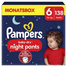 Pampers Night Pants Größe 6 (15+kg) Monatsbox baby-dryTM