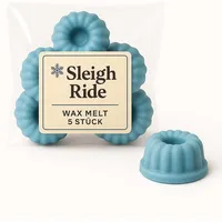 Duftmelt Sleigh Ride - Winterschlittenfahrt | 5er Set - Duftwachs | Duftkerze mit Kiefernnadeln, Lorbeerblättern und Zimt
