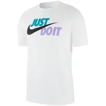 Nike Sportswear JUST DO IT T-Shirt Herren, 101 - white/spirit teal/atomic violet/black XS
