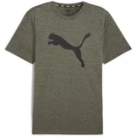 Puma Herren Shirt TRAIN FAV HEATHER CAT TEE, Dark Olive Heather, S