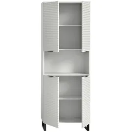 MID.YOU Hochschrank Riff Weiß Nachbildung 193 cm x 70 cm x 34 cm