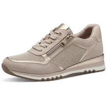Marco Tozzi Damen Sneaker flach Vegan Freizeit, Beige (Dune Comb), 37 EU