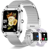 Colesma Smartwatch für Damen, Fitness-Tracker-Uhr mit Blutdruck, Blutsauerstoff, Herzfrequenzmesser, Schlafmonitor, Kalorienzähler, wasserdichte Smartwatch mit Bluetooth-Anruf für iOS und Android