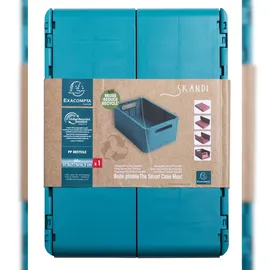 Exacompta 4x The Smart Case klappbare Maxi-Box A4+ Skandi Bleu Pacifique 27234D