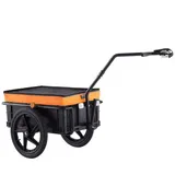 Fahrradanhänger, 40 Kg Tragkraft, Transportanhänger, Faltbar Und Kompakt Verstaubar, Mit Universalkupplung, Wasserdichte Abdeckung, 40,6 Cm Räder, Passend Für 640-711 Mm Große Fahrradräder