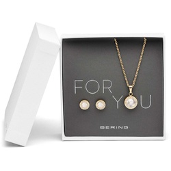 Bering Damen Schmuckset ForYou 427-707-Gold Edelstahl gelbgold IP