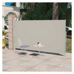 vidaXL Sonnenschirm Terrassenmarkise Seitenmarkise 160 x 300 cm Creme weiß