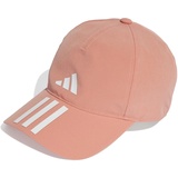 Adidas adidas, 3-Stripes Aeroready Running Training Baseball, Baseballkappe, Wonder Clay/Weiß/Weiß, Osfw, Unisex-Adult