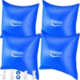 monzana Monzana® 4x Poolkissen Winter XL Chlorbeständig Seil PVC Verstärktes Material bis -20°C Doppelnaht Sicherheitsventil 4 Ösen Luftkissen Pool Abdeckung