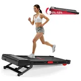 Hamlody Laufband klappbar elektrisch mit Steigung, Walking Pad für Zuhause (1–10 km/h Walking Pad, 2.5HP Motor, LED Display, Heimtrainer Laufband), Max.Tragfähigkeit 150 kg, für Home Office & Fitness