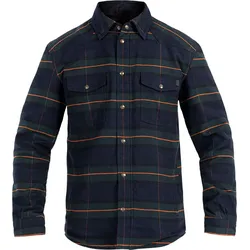 John Doe Motoshirt, Hemd/Textiljacke - Dunkelblau/Dunkelgrün/Orange - XL