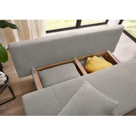 Jockenhöfer Schlafcouch Kunstleder 2-Sitzer Grau