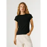 Pepe Jeans Damen, Merida T-Shirt schwarz, (Schwarz), XS - XS