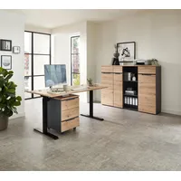 Innostyle Komplettbüro MEMPHIS VI 5-teilig Front Artisan Eiche Korpus