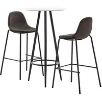 vidaXL 3-tlg. Bar-Set Stoff Dunkelgrau