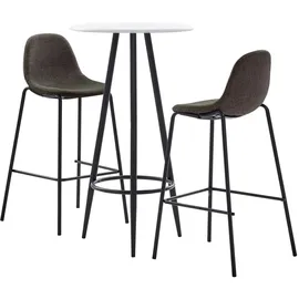 vidaXL 3-tlg. Bar-Set Stoff Dunkelgrau