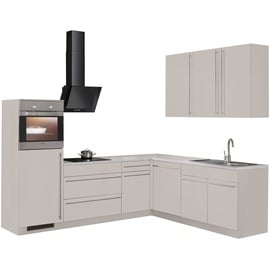 wiho Küchen Winkelküche »Chicago«, ohne E-Geräte, Stellbreite 260/220 cm beige