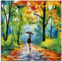 Artland Wandbild »Herbstlicher Spaziergang im Park«, Vier Jahreszeiten Bilder, (1 St.), als Alubild, Outdoorbild, Leinwandbild, Poster, Wandaufkleber Artland Farbe Bild(er): bunt