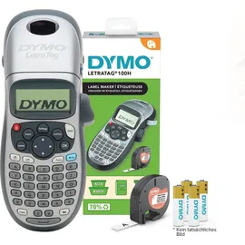 Dymo LetraTag LT-100H Beschriftungsgerät - Silber Edition inkl. Batterien