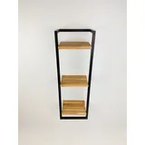 Andas Wandregal »Borken, Regal, Ablage, Wandboard«, aus Metall, Ablagefläche aus massiver Eiche