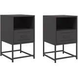 vidaXL Nachtschrank 36 x 39 x 60,5 cm Schwarz