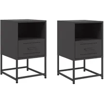vidaXL Nachtschrank 36 x 39 x 60,5 cm Schwarz