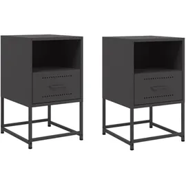 vidaXL Nachtschrank 36 x 39 x 60,5 cm Schwarz