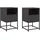 vidaXL Nachtschrank 36 x 39 x 60,5 cm Schwarz