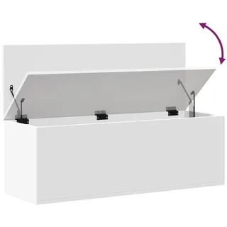 vidaXL Truhe Weiß 102x35x35 cm Holzwerkstoff
